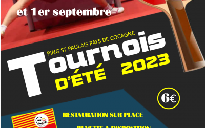 Tournois d’été organisés par le Ping St Paulais